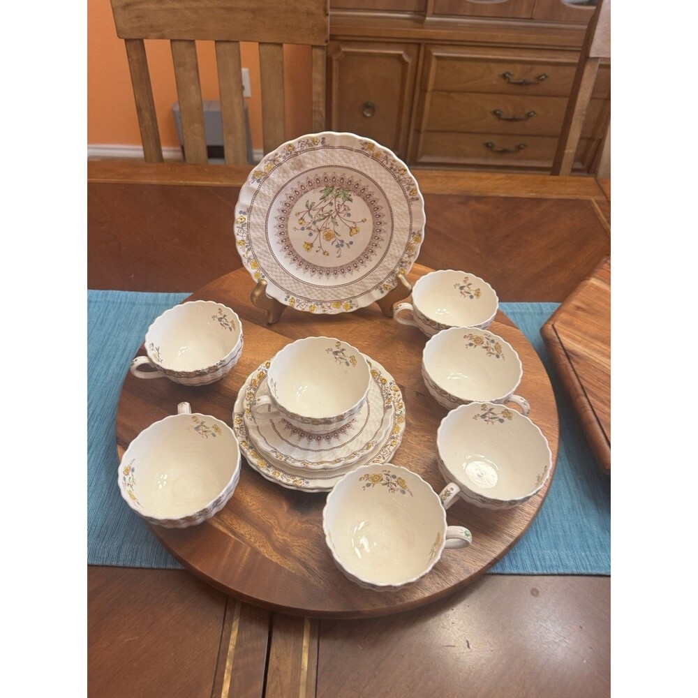 BUTTERCUP by Spode 6 Cups, 2 Saucers,2 Bread Plates& 1 Salad Platemade in Englan